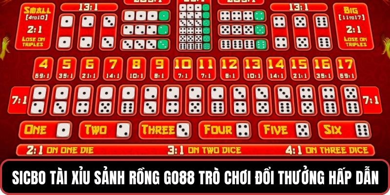 Sicbo Tài Xỉu Sảnh Rồng GO88